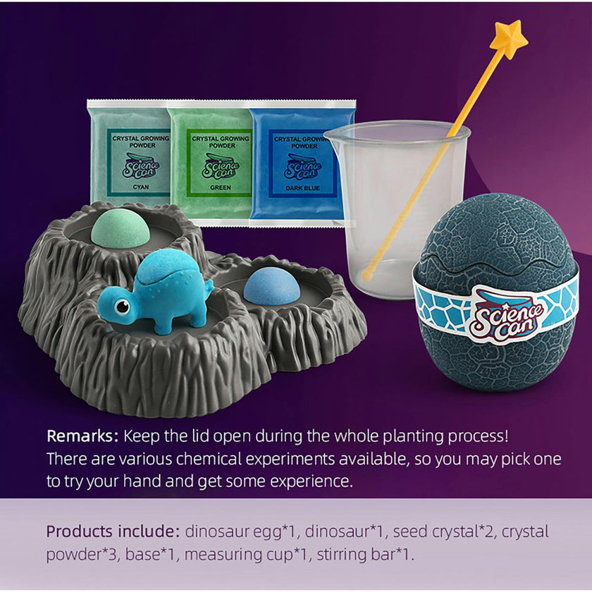 Hape: Science Can: Crystal Growing Kit - Stegosaur