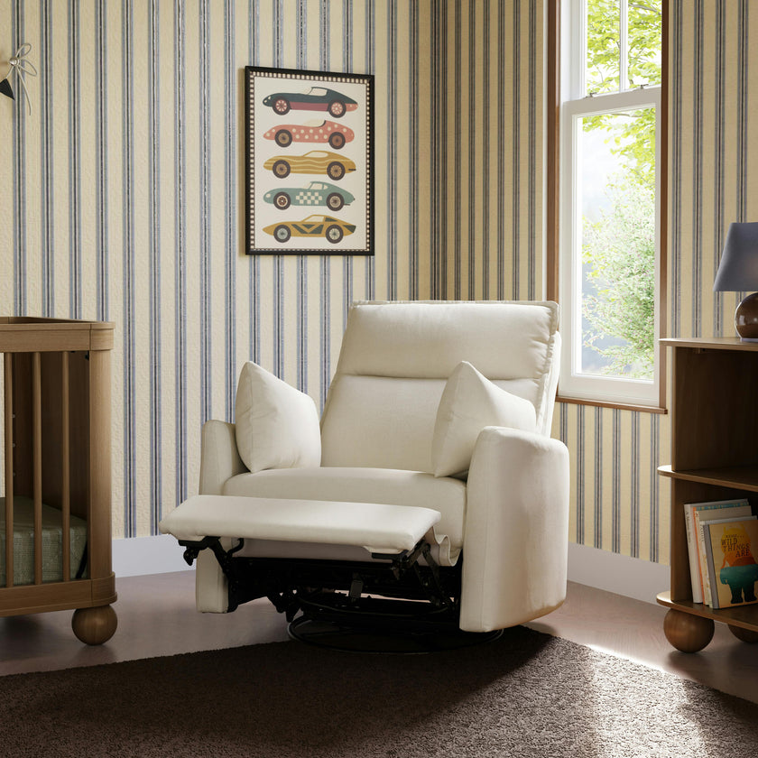 Nori Glider Recliner w/ Electronic Control and USB in Performance Cream Eco-Weave