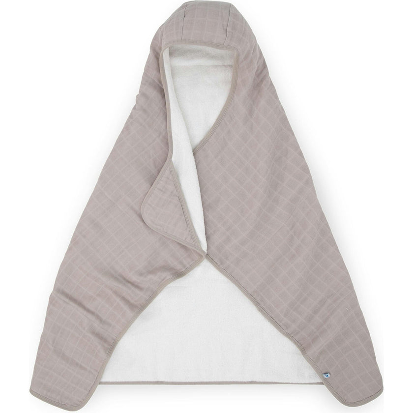 Toddler Hooded Towel - Tan Gingham