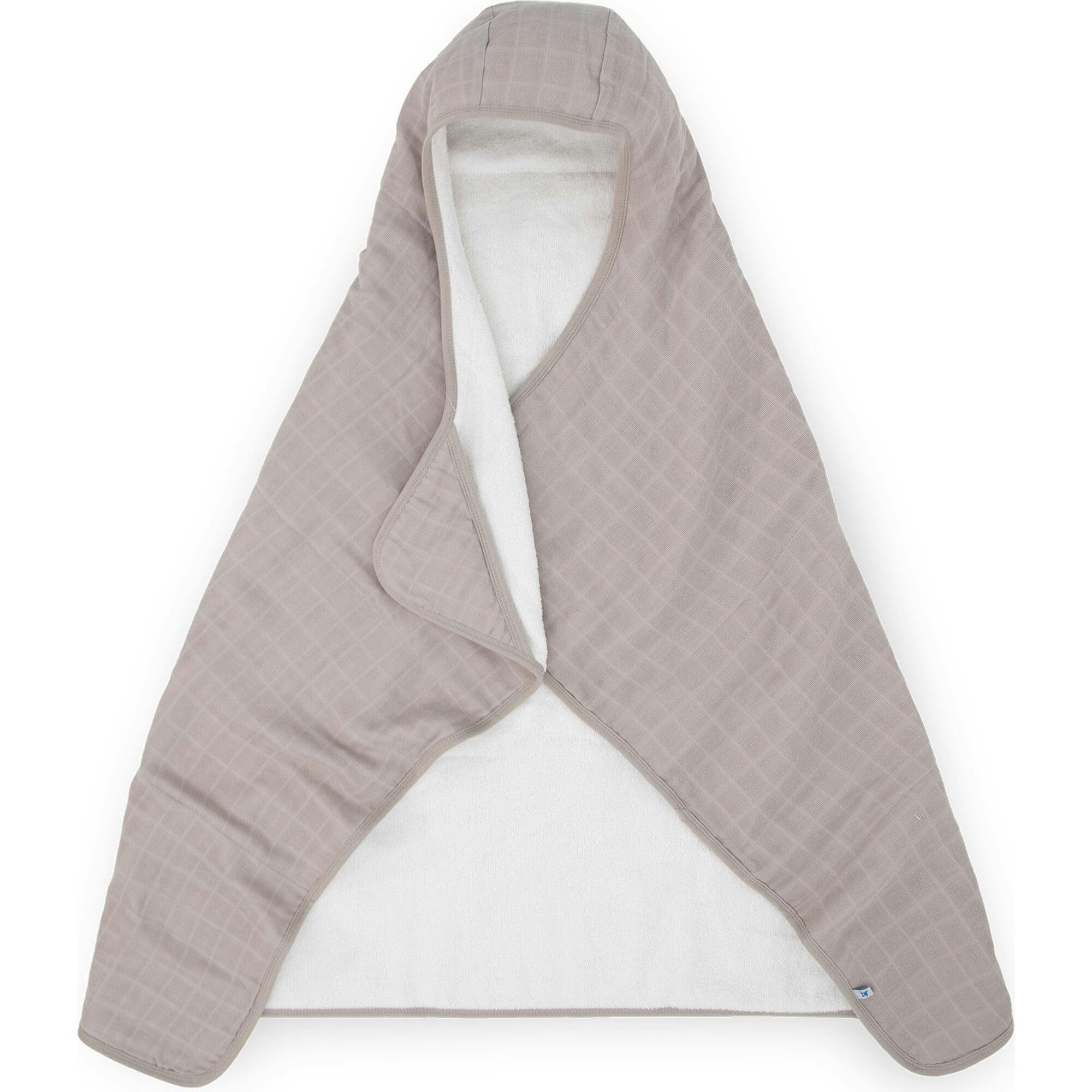 Toddler Hooded Towel - Tan Gingham