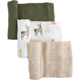 Cotton Muslin Swaddle Blanket 3 Pack - Dino Friends 2