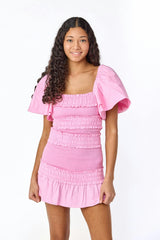 Pixie Smocked Dress Raspberry Gelato