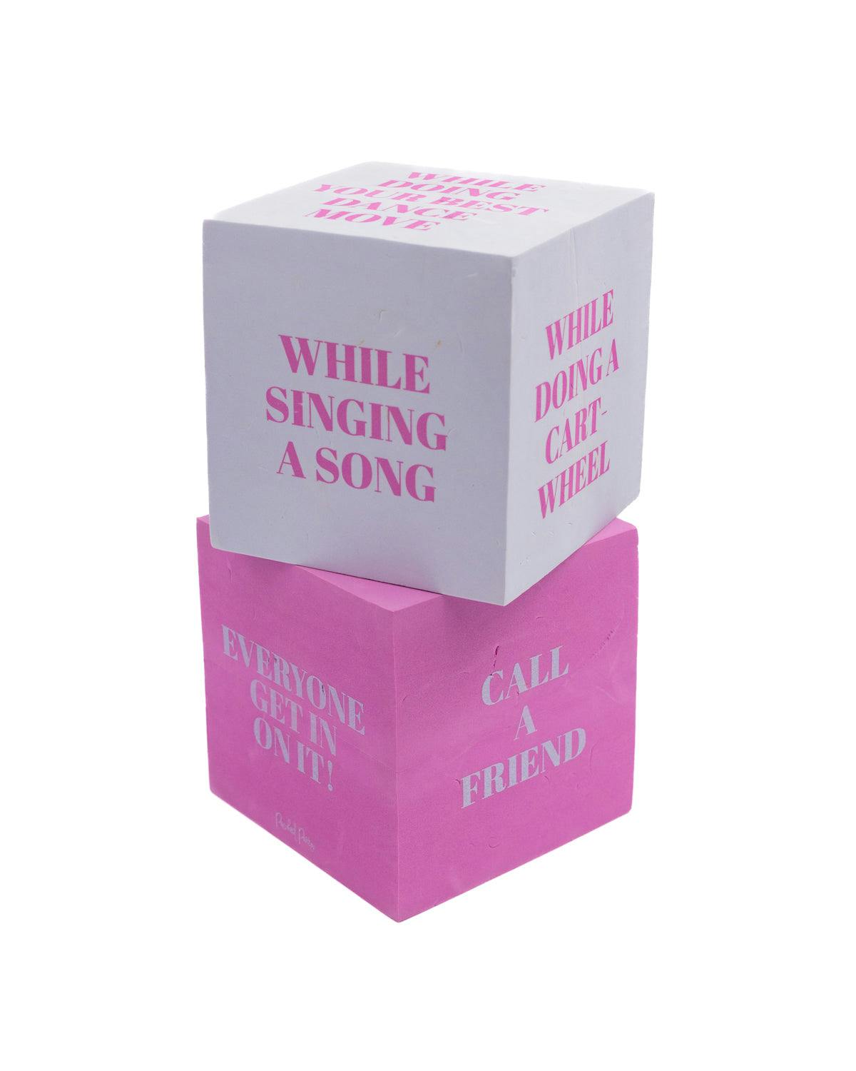 Packed Party Jumbo Foam Yard Party Dice Set of 2 - Oversized 5.81 Inch Six-Sided Prompt Dice for Game Night, Parties, and Family Gatherings