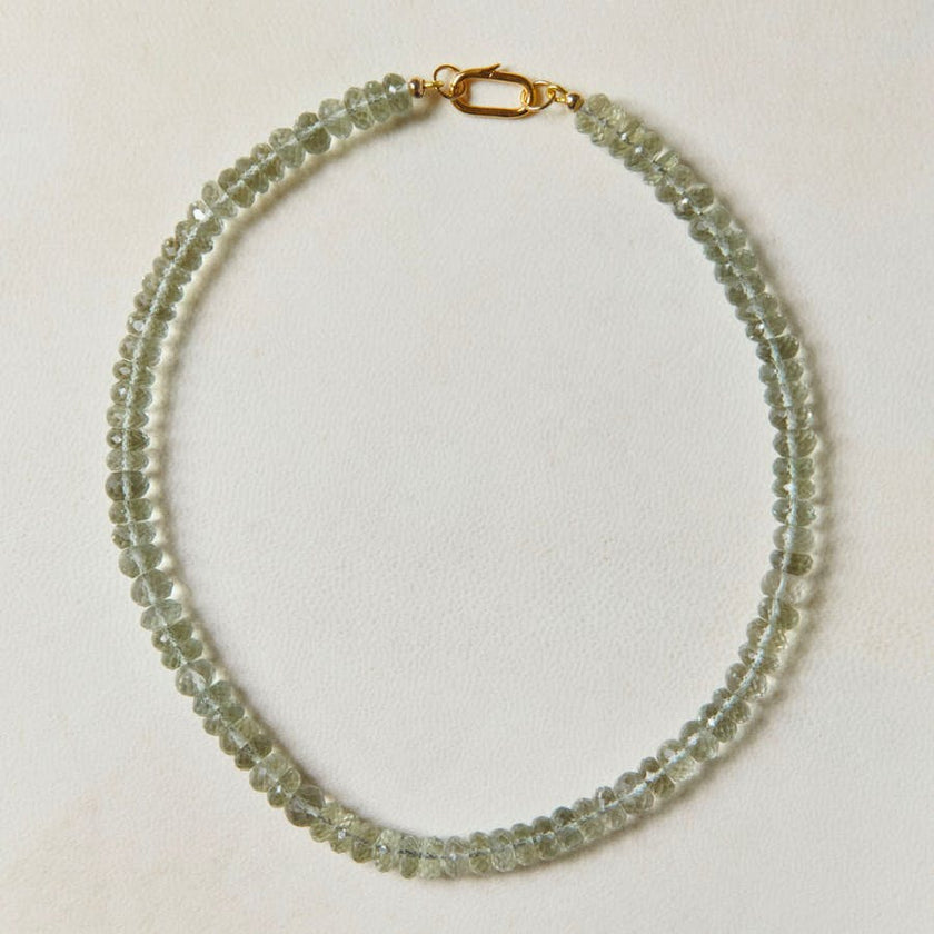 Green Amethyst Gemstone Necklace