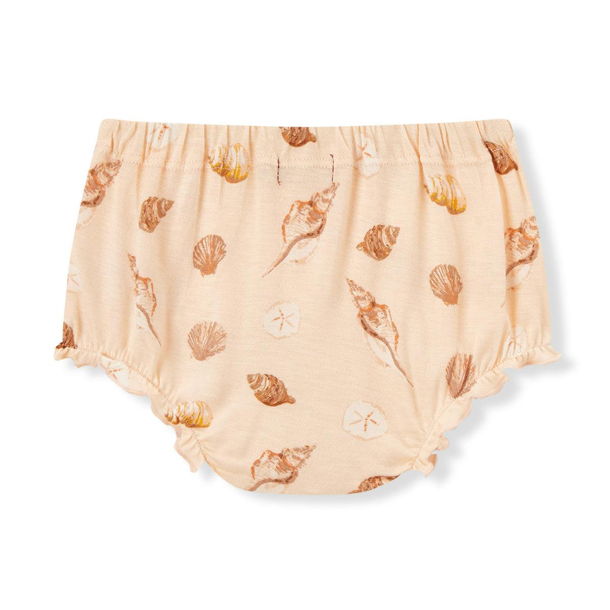 Seashells Bamboo Dress & Bloomer Set