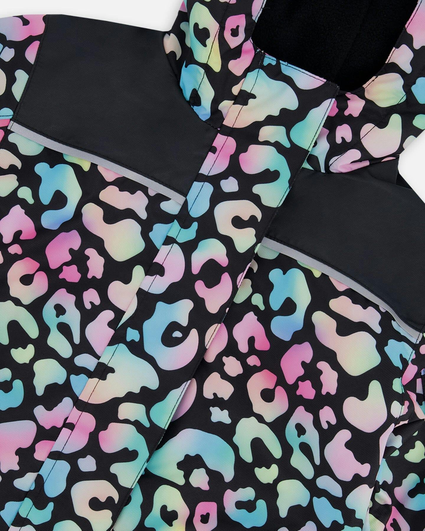 Kids Mid-Season One-Piece Outerwear Black Animal Print