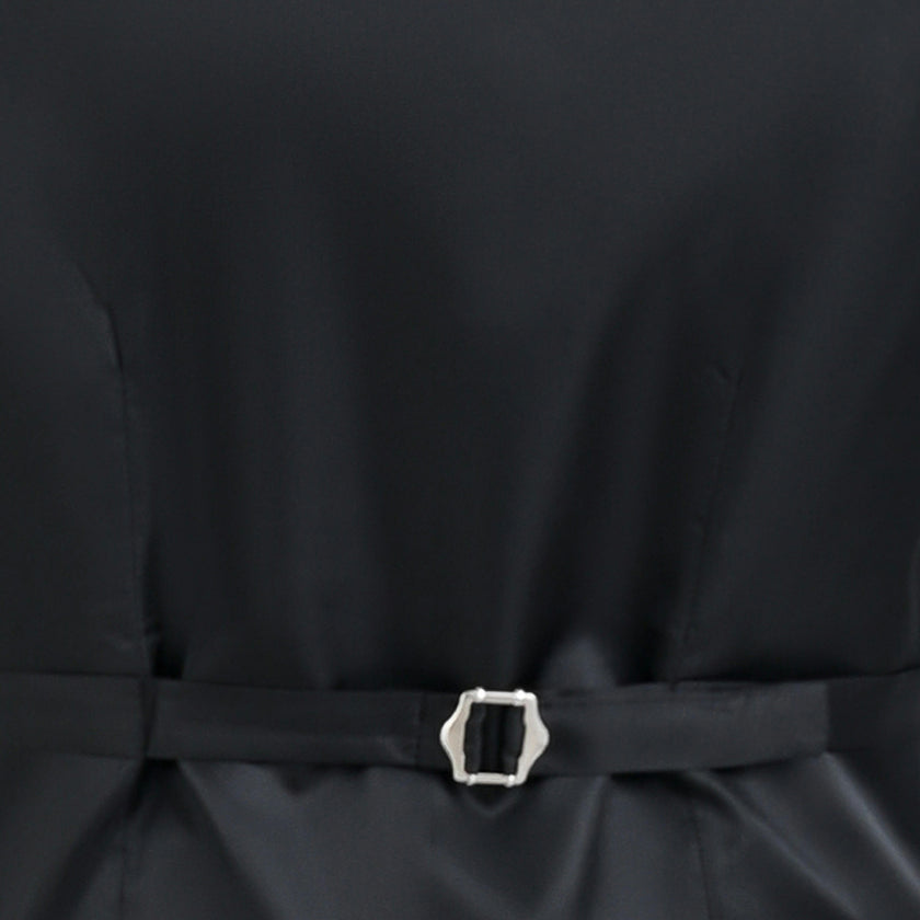 Black Serge Formal Vest & Bow Tie Suit Set