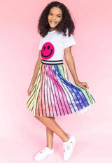 Ombre Stripe Midi Skirt