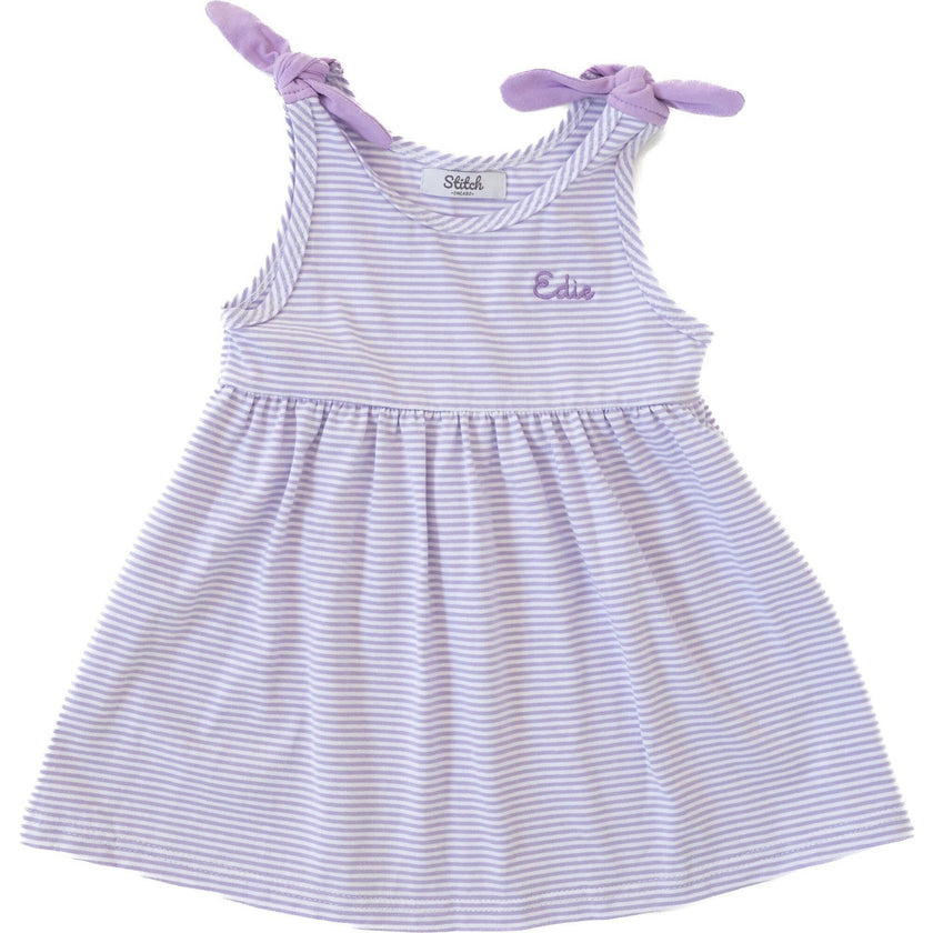 Custom Embroidered Stripe Dress