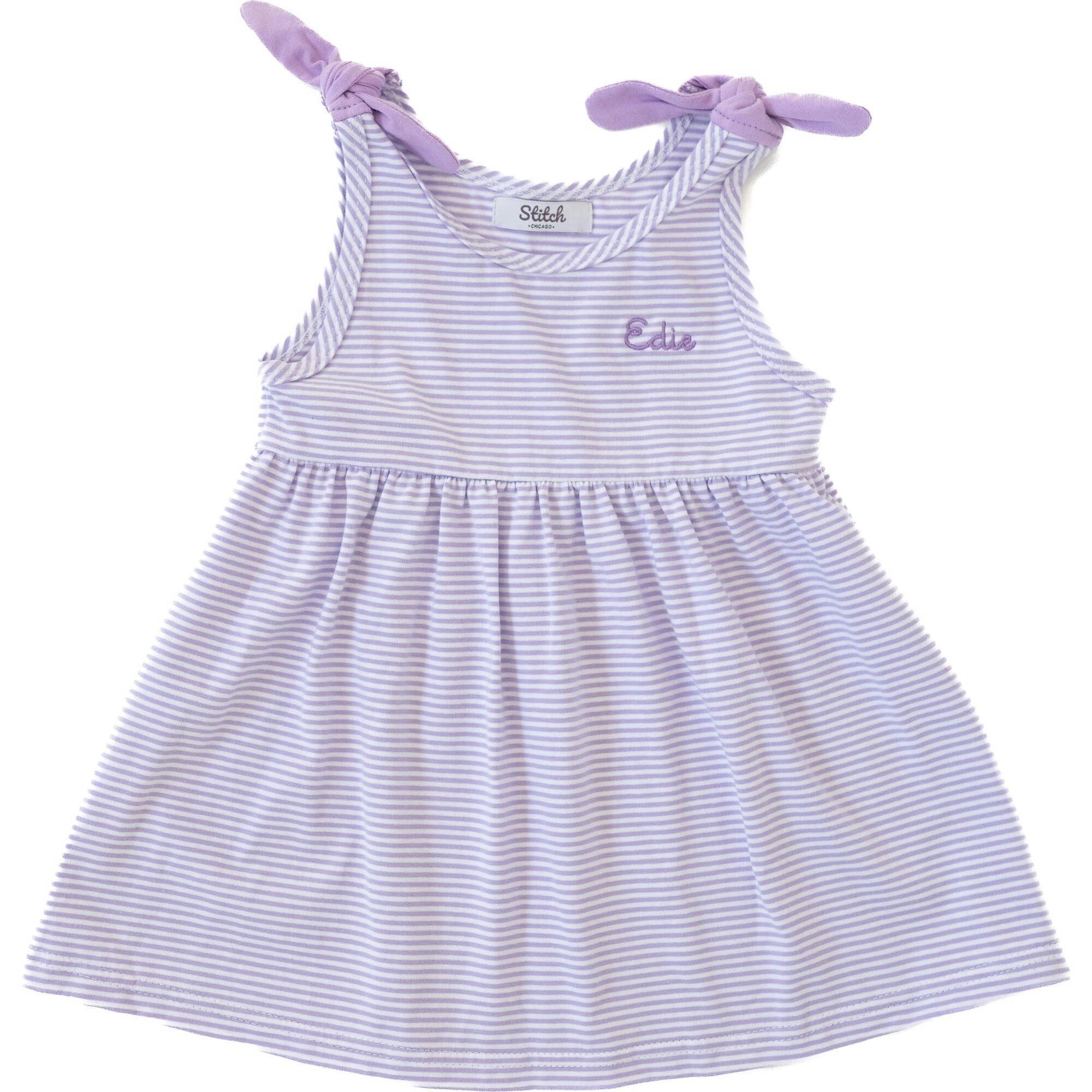 Custom Embroidered Stripe Dress