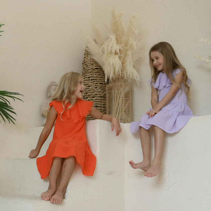 Anna dress (scarlet orange)