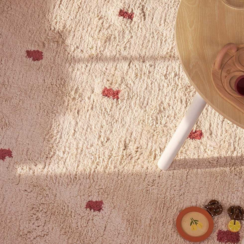Dotted Washable Organic Cotton Rug