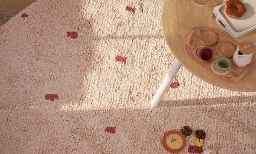 Dotted Washable Organic Cotton Rug