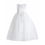 White Azalina Satin Tulle Dress