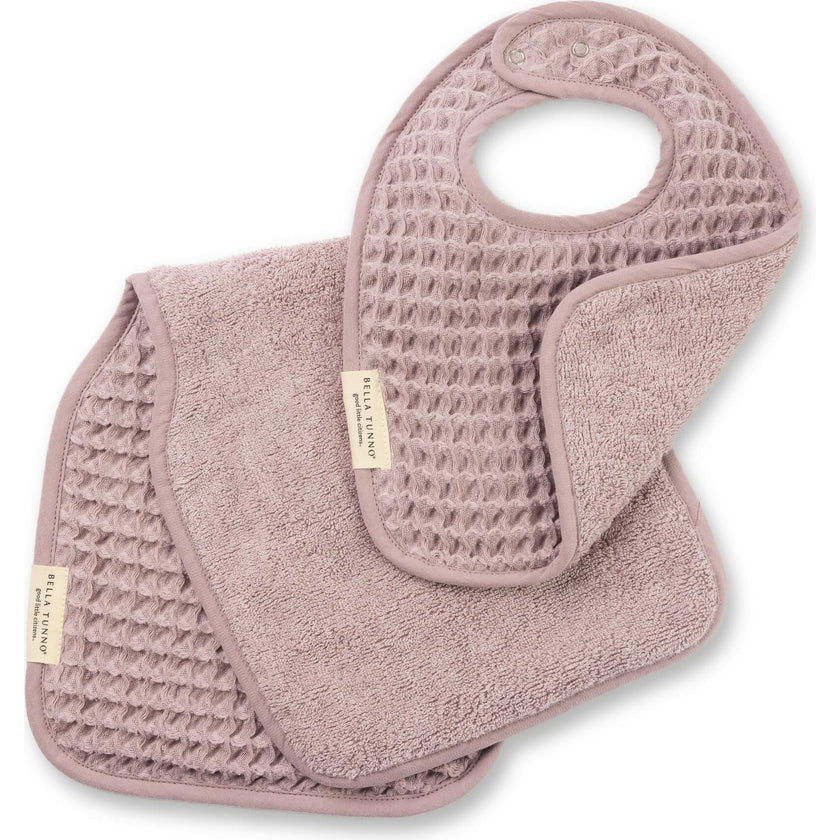 Reversible Bib + Burp Set Orchid