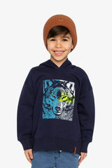 Fleece Hooded Sweatshirt Dark Blue