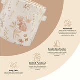 Violet Floral Quilted Storage Bin