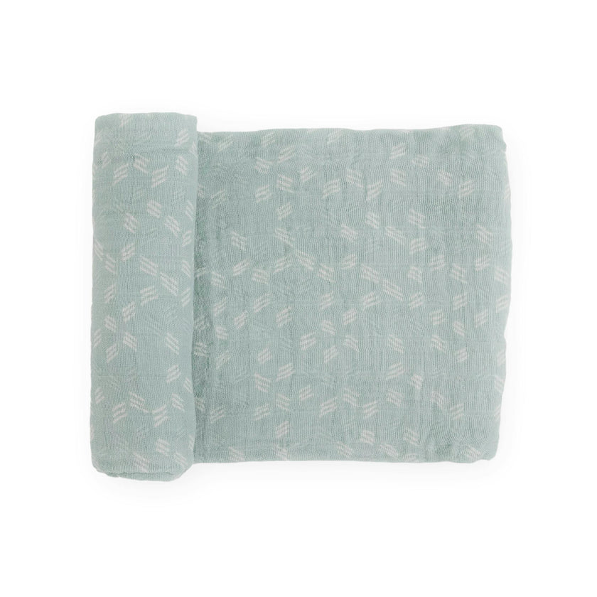 Cotton Muslin Swaddle Blanket - Misty Field