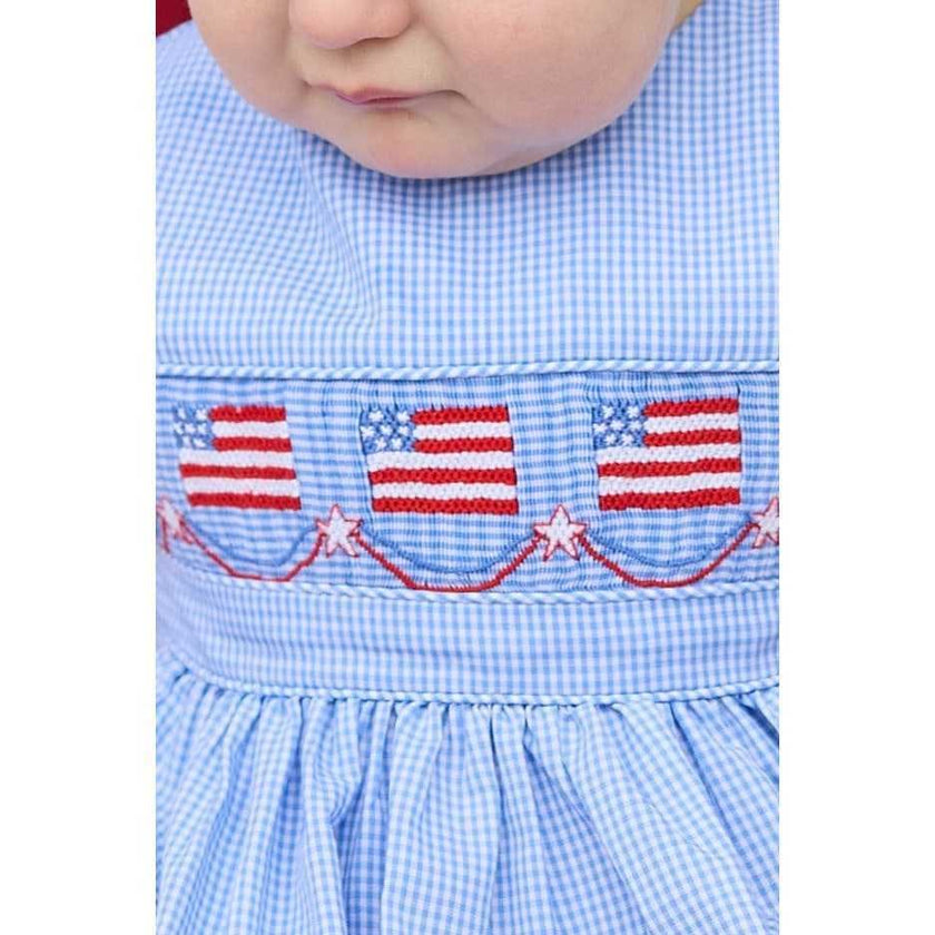 Smocked Apron Bubble - Flags