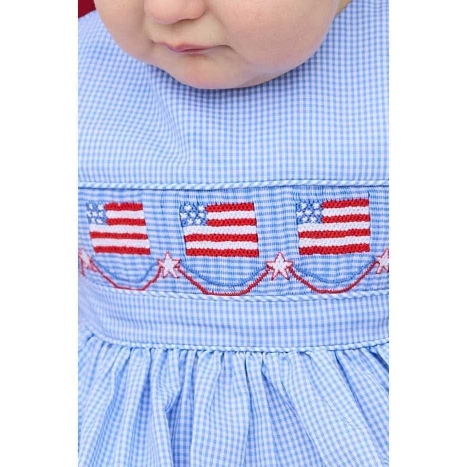 Smocked Apron Bubble - Flags