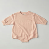 Harley Pocket Romper in Peach Powder