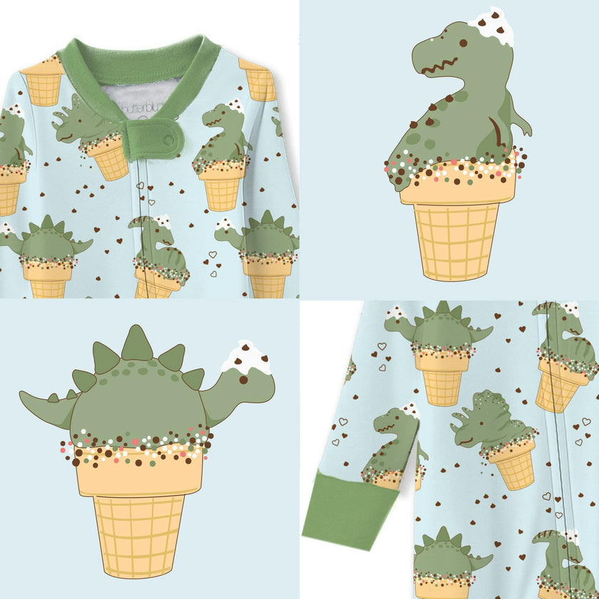 CRUZ Snug-fit Footed Baby Boys Pajamas
