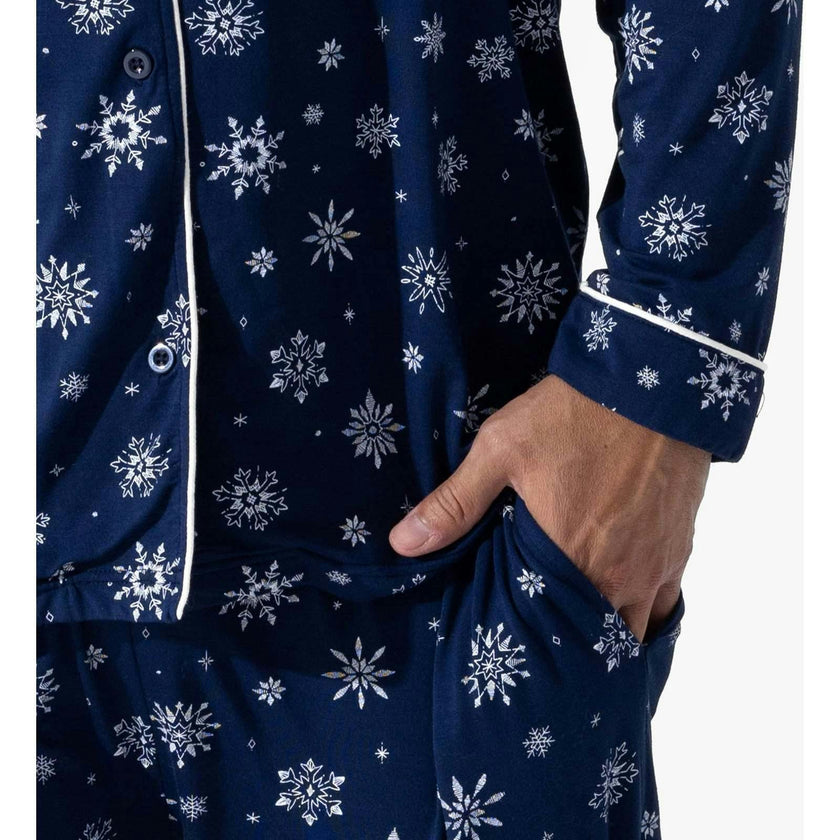 Snowflake Bamboo Men's Pajama Set