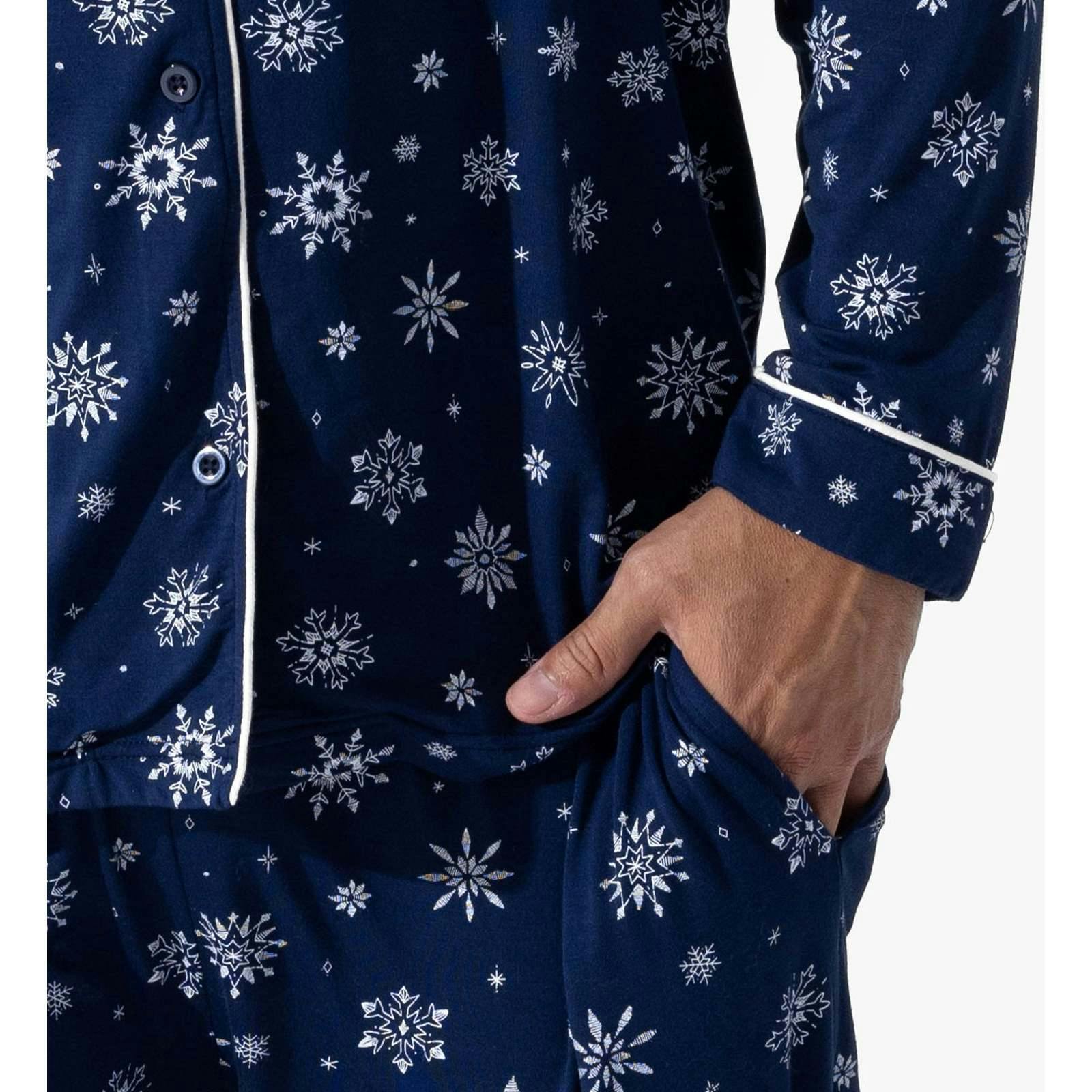 Snowflake Bamboo Men's Pajama Set