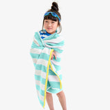 Kids stripe hoodie towel