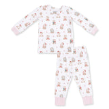 Christmas Teddy Bears Pink - Long Sleeve Loungewear Set