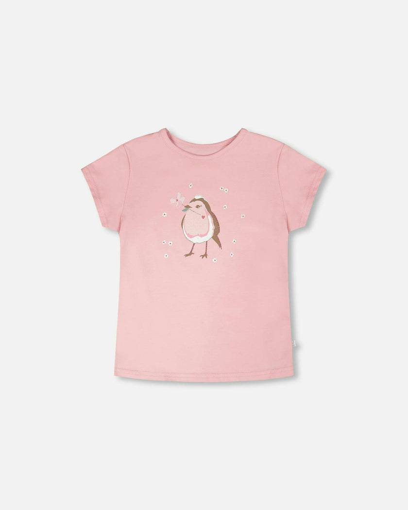Organic Cotton Jersey T-Shirt Dusty Pink