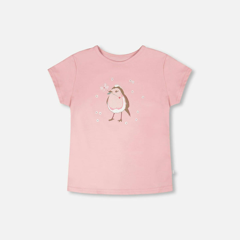 Organic Cotton Jersey T-Shirt Dusty Pink