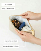 Insulated Small Snack Pouch, Cream Pebble