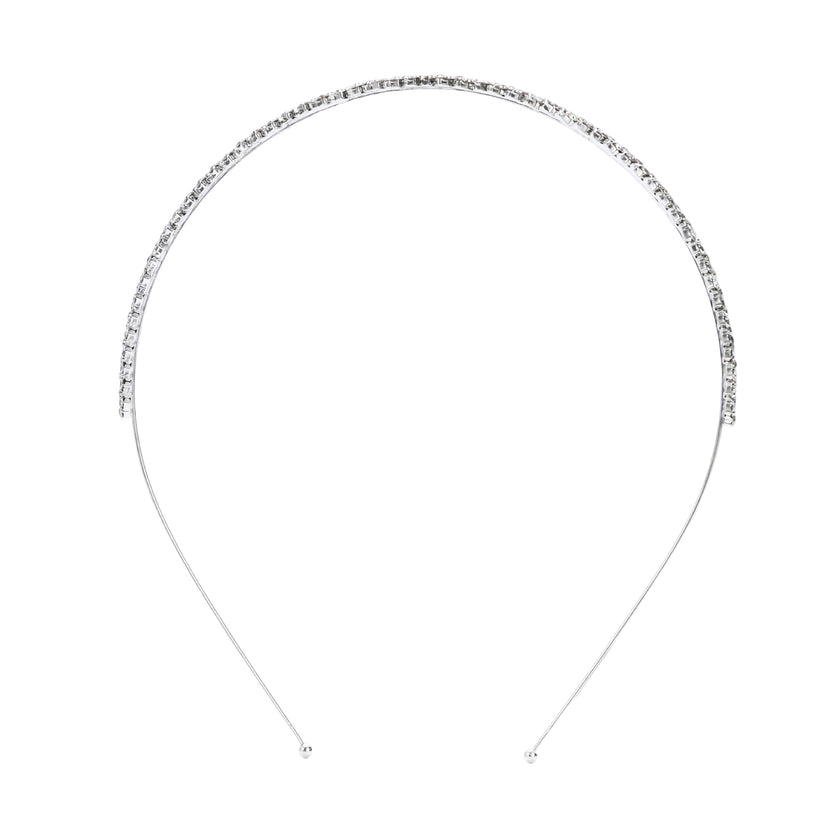 Silver Crystal Row Headband