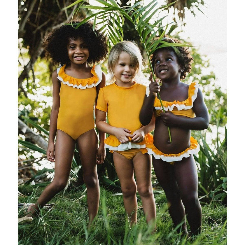 Rashguard Lilia - Mango yellow and ivory