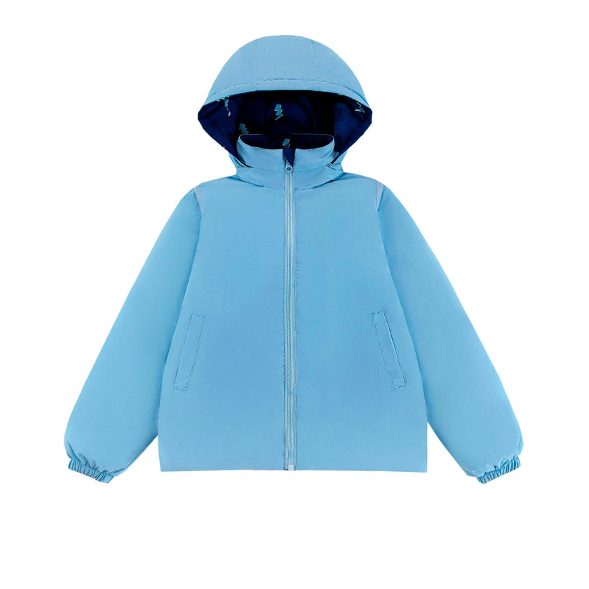 Max Reversible Rain Jacket Windbreaker, Blue Lightning