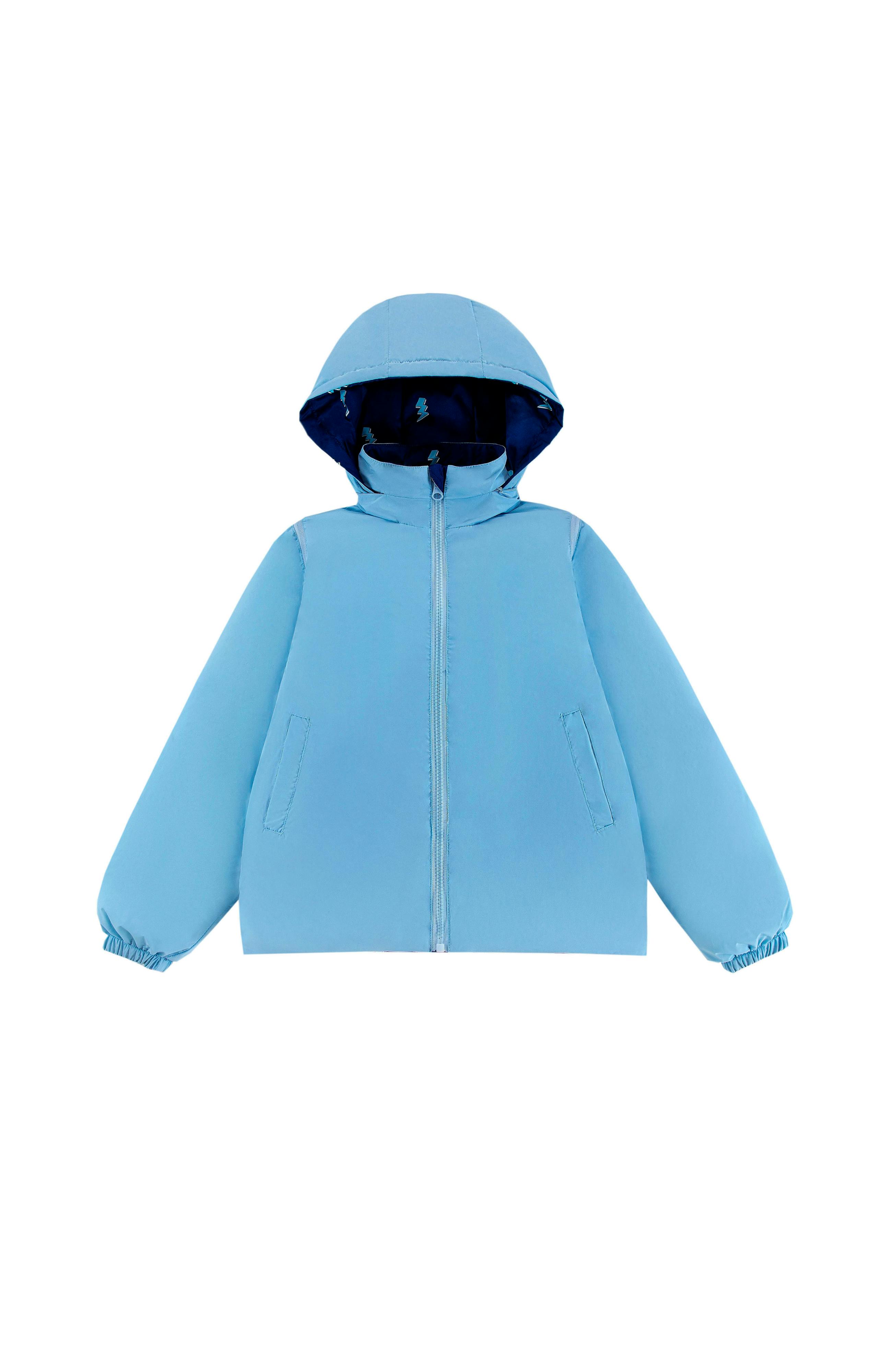 Max Reversible Rain Jacket Windbreaker, Blue Lightning