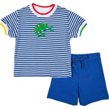 Stripe Knit T-Shirt With Lizard