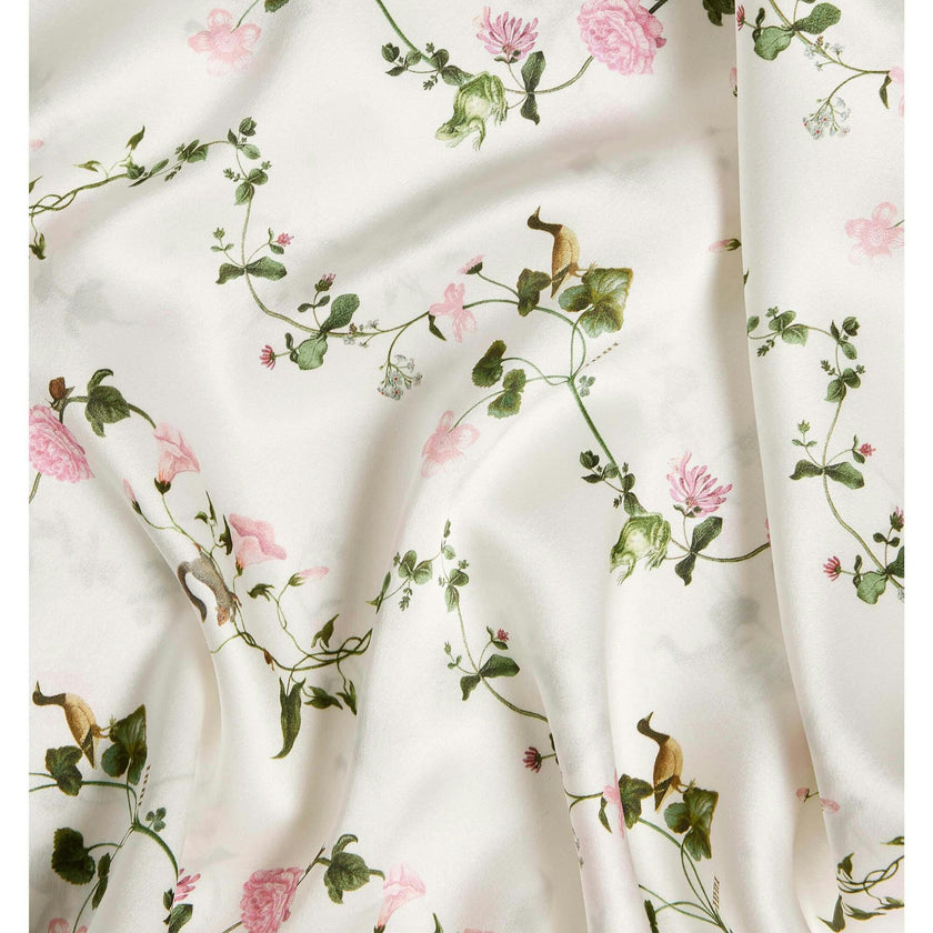The Sisi Silk Pillowcase - Pink Pond Floral