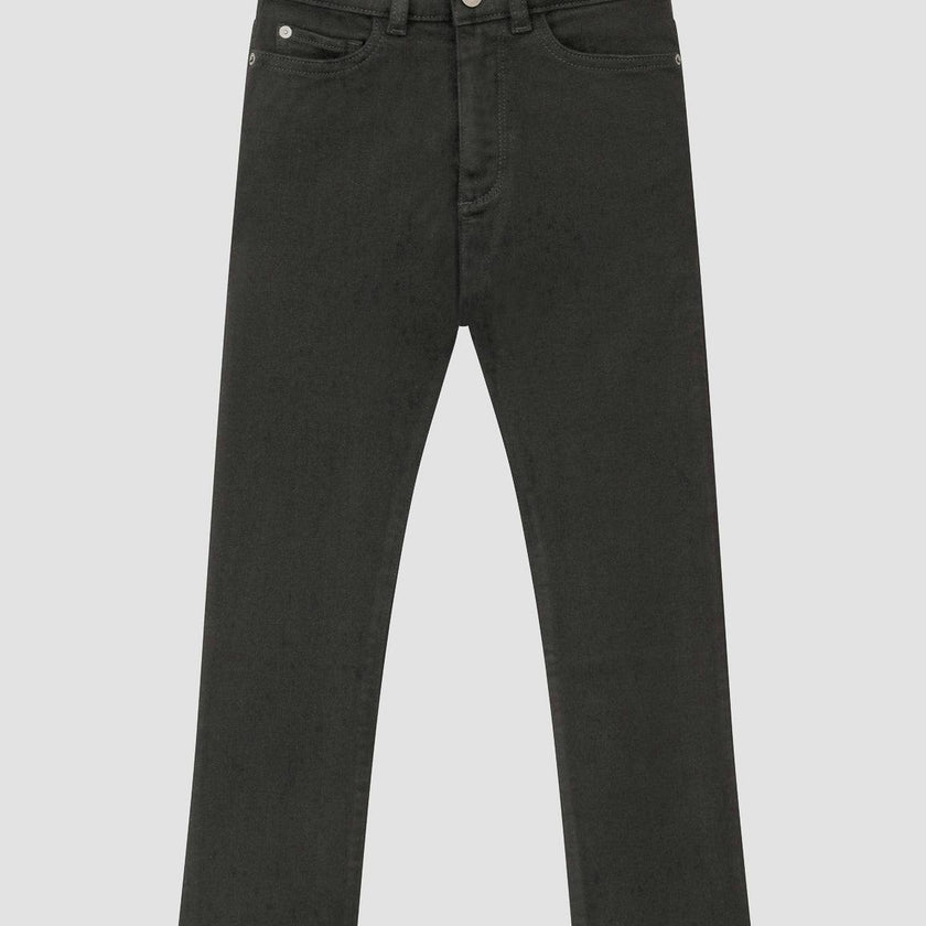 Emie Straight High Rise | Black Peached Raw