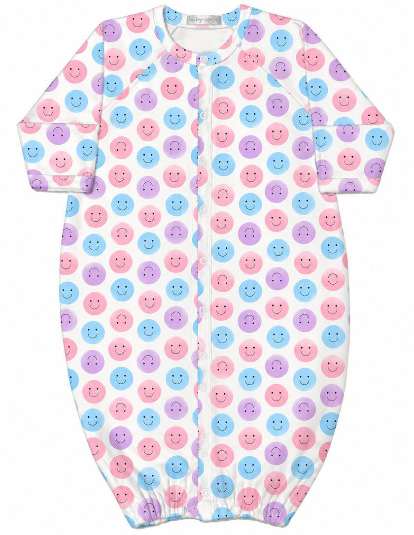 Baby Converter Gown - Smiley Dot