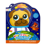 Playful Pages Activity Book - Games Coloring Stickers - Pets in Space