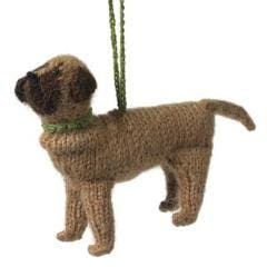 Mastiff Dog Hand Knit Christmas Ornament