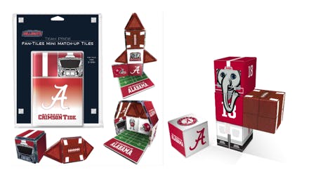 ALABAMA CRIMSON TIDE Magnetic Fan Tiles & Qubee Character Combo Set