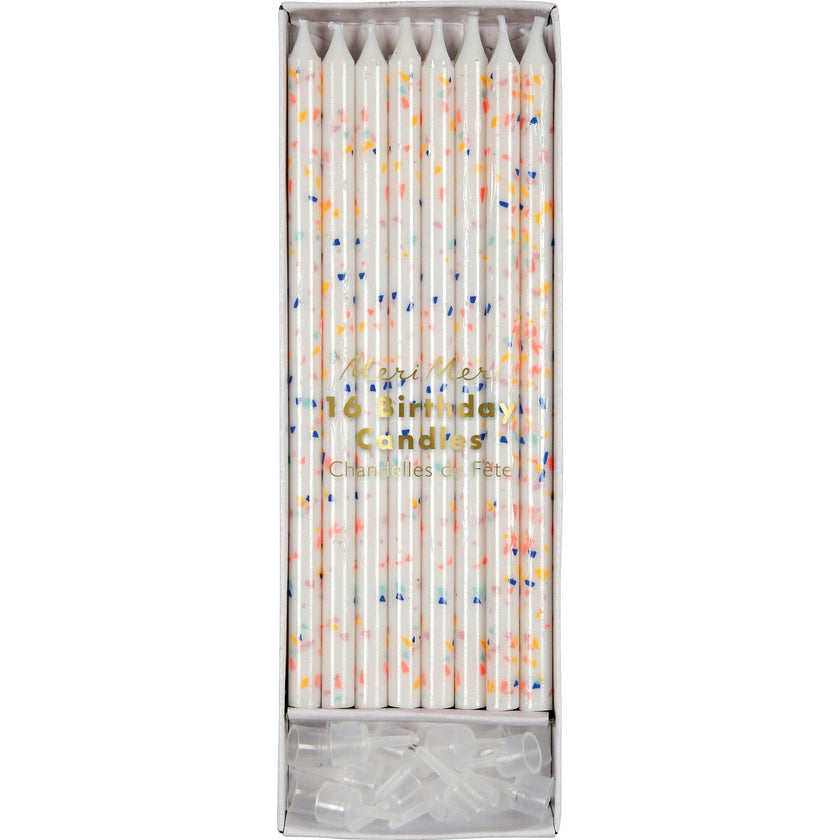 Neon Confetti Candles