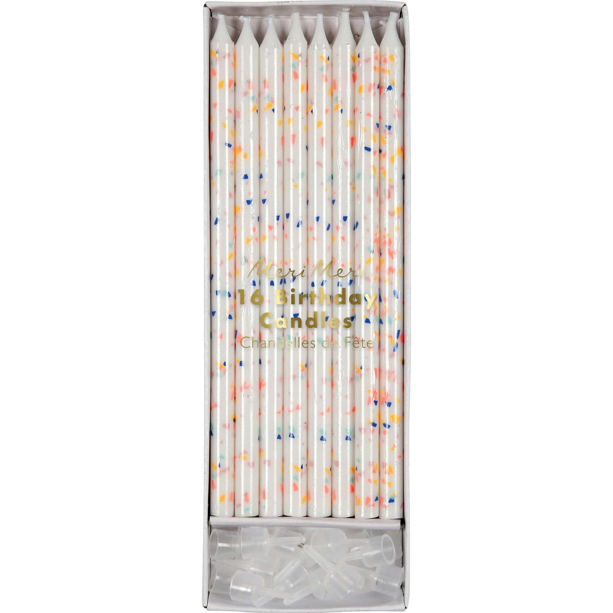 Neon Confetti Candles
