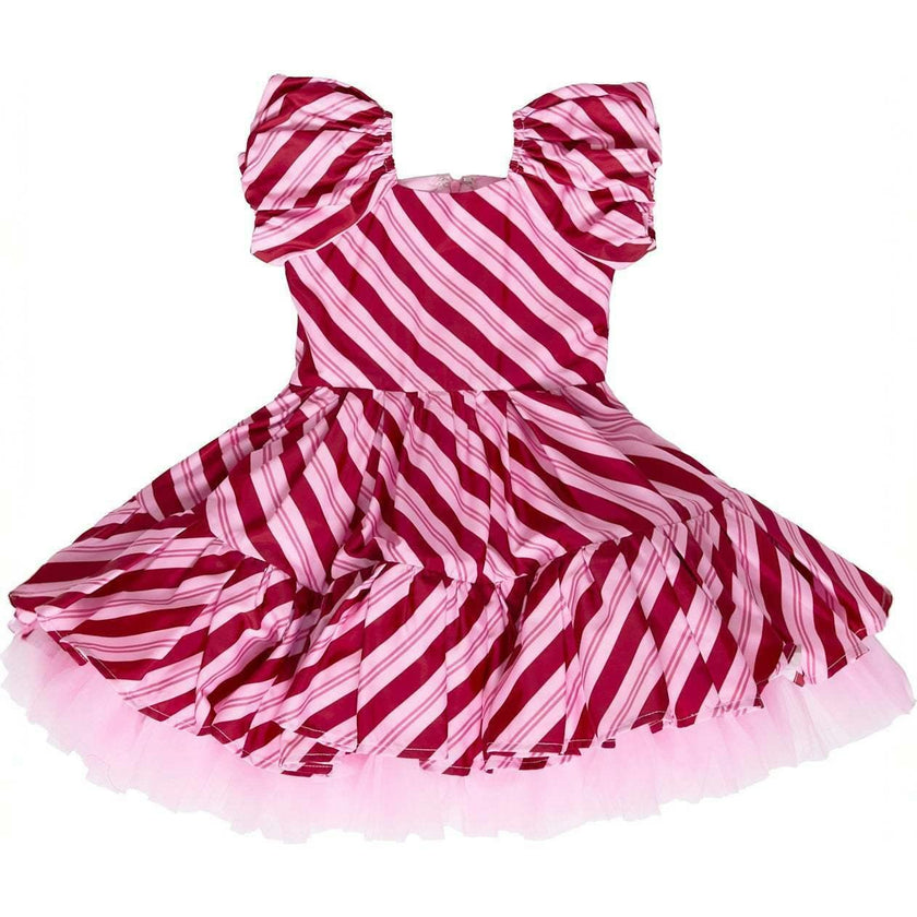 Mini Scottie Dress in Candy Cane Stripes