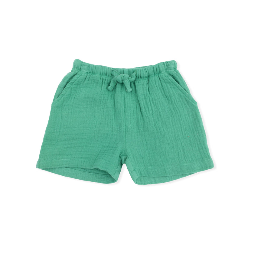 Solid Muslin Ming Green - Casual Short