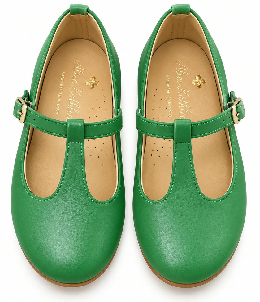 T-Strap in Grass Green