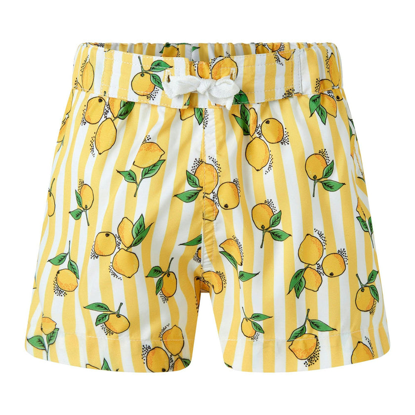 Baby Lemon Stripe Swim Trunks